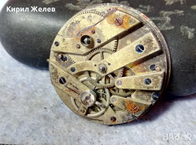 МЕХАНИЗЪМ от РЯДЪК СТАР ШВЕЙЦАРСКИ ДЖОБЕН ЧАСОВНИК с ПОРЦЕЛАНОВ РИМСКИ ЦИФЕРБЛАТ 49696, снимка 4 - Джобни - 48623546