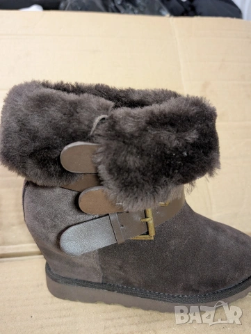 Ботуши / боти на платформа ASH Topo Suede Shearling Cuff Yes номер 37 ,5, снимка 6 - Дамски боти - 53329885
