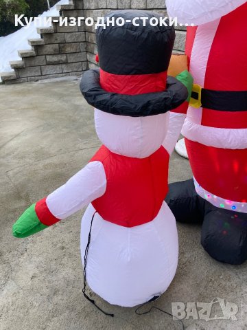 Надуваем светещ снежен човек - 1.20 см височина, снимка 4 - Декорация за дома - 43214524