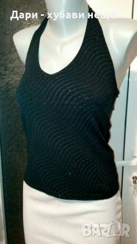 Черен потник със сребристо🍀❤S,M❤🍀арт.4151, снимка 2 - Потници - 36581392