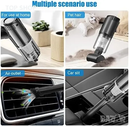 Нова мини ръчна прахосмукачка 120W за автомобил техника косми., снимка 5 - Други стоки за дома - 49309160