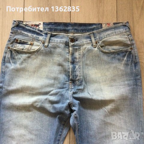 НОВИ сини прави дънки панталон DENIM 73 размер 36 / 30 от САЩ, снимка 3 - Дънки - 43734616