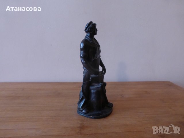 Метална фигура Ковач статуетка 1970 г, снимка 7 - Статуетки - 43887712