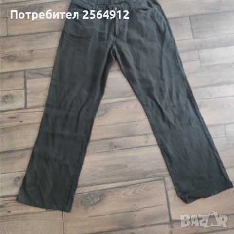 Продавам мъжки черен ленен панталон , снимка 1 - Панталони - 37895288