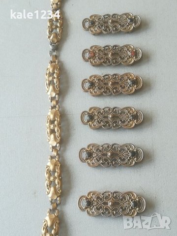 Старинна гривна. Възрожденски накит. Позлата. Бижу. Ретро гривна , снимка 1