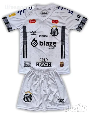 Детски футболен екип Сантос Неймар Santos Neymar Jr комплект тениска къси панталони, снимка 2 - Детски комплекти - 50264661