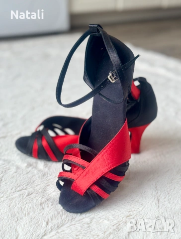 Обувки за латино танци 39 номер, снимка 6 - Дамски обувки на ток - 53254387