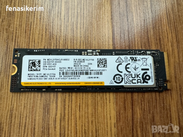 Samsung PM9A1 1000GB 1TB SSD NVMe 2280 Gen 4 x4 PCIe 7000MB/s