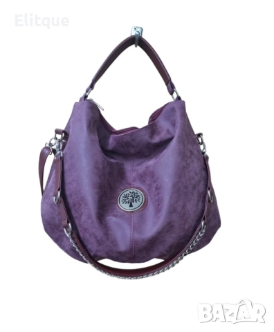 Луксозна модерна дамска чанта с елемент Дървото на живота 40х38 см, снимка 7 - Чанти - 52895184