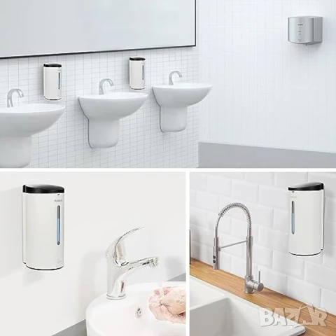 Автоматичен диспенсър AIKE 800мл за гел дезинфектант и течен сапун, снимка 5 - Обзавеждане за заведение - 51076989