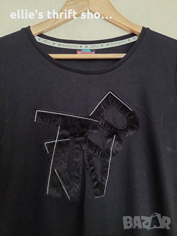 Дамска черна асиметрична блуза с дълъг ръкав в размер S, снимка 2 - Блузи с дълъг ръкав и пуловери - 35249097