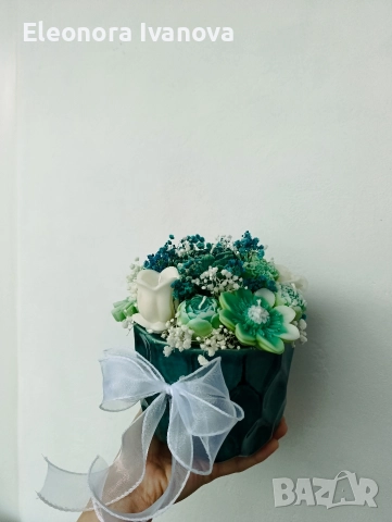 Букет от ароматен соев восък, снимка 2 - Подаръци за жени - 52570610