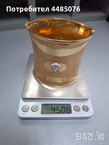 ЗЛАТНА ДАМСКА ГРИВНА ВЕРСАЧЕ БЕЛЕЗНИК  14.К., снимка 5 - Гривни - 51024957