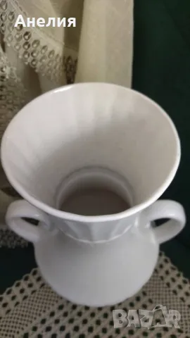 Ваза бяла амфора , снимка 2 - Вази - 50388668