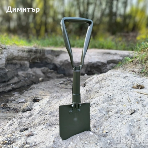 Лопата с кирка и трион сгъваема, за риболов/къмпинг НОВА