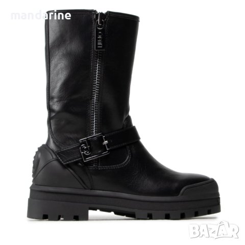 LIU JO № 37 🍊 Дамски кожени боти "BLACK & GREY" нови с кутия, снимка 5 - Дамски ботуши - 43119625