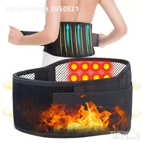 Сгряващ колан против болки в кръста със затоплящ ефект, снимка 3 - Корсети, колани и коректори - 44130823