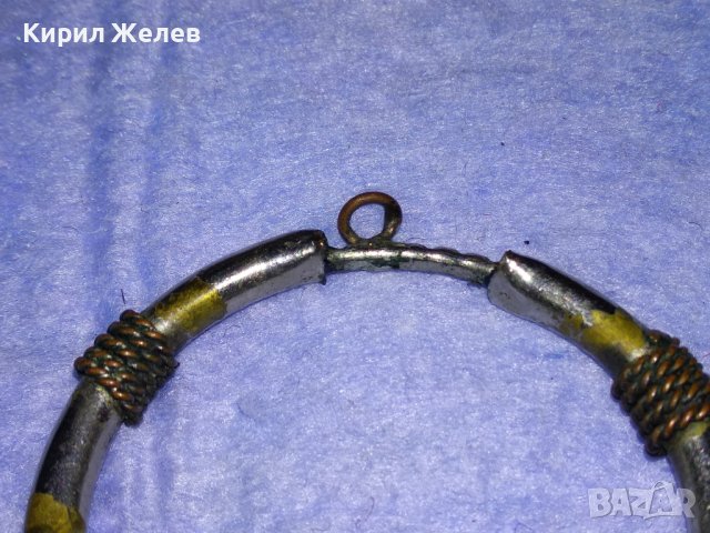 СТАРИННА СРЕБРИСТА ЕтноАРТ ВИСУЛКА МЕД МЕСИНГ СТОМАНА РЪЧНА МАЙСТОРСКА ОРНАМЕНТИРАНА ИЗРАБОТКА 28035, снимка 7 - Антикварни и старинни предмети - 40684987