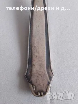 Посребрена старинна лъжица за сервиране (А 100) с дълбоко посребряване, снимка 2 - Антикварни и старинни предмети - 49772140