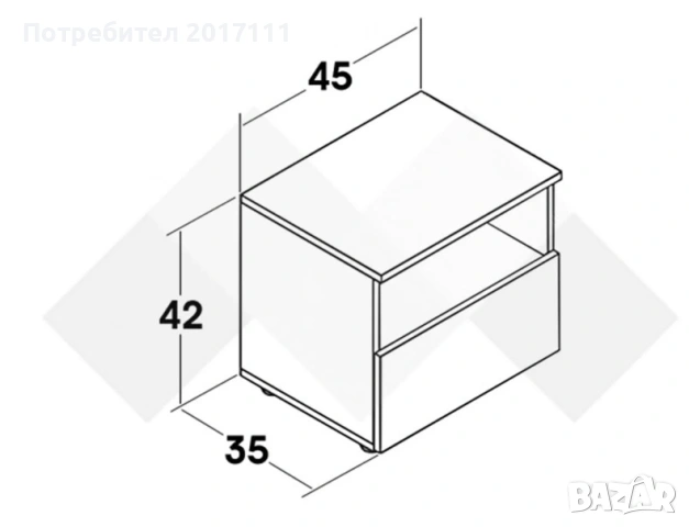 Нощен шкаф , снимка 2 - Шкафове - 53308043