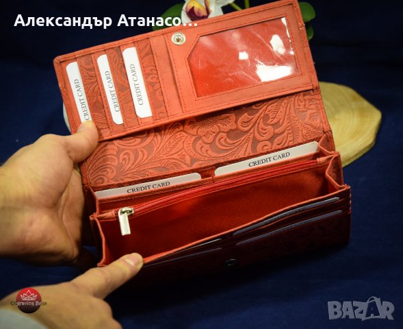 Персонализирано дамско портмоне от естествена кожа, снимка 3 - Портфейли, портмонета - 32911609