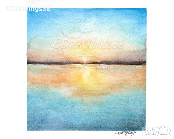 Картичка "Залез", снимка 4 - Арт сувенири - 28227584