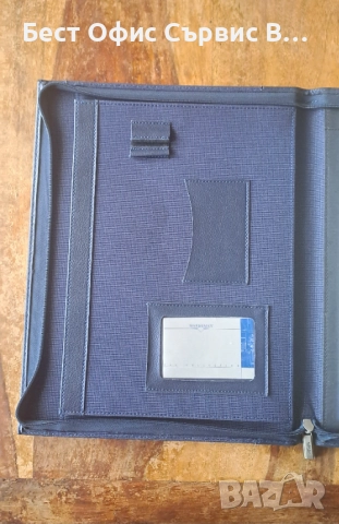 папка луксозна за документи син с кожа без/с цип Марксман Marksman Размер А4, снимка 13 - Ученически пособия, канцеларски материали - 52318025