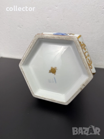 Уникална порцеланова ваза - Дрезден. №7427, снимка 6 - Антикварни и старинни предмети - 51940034