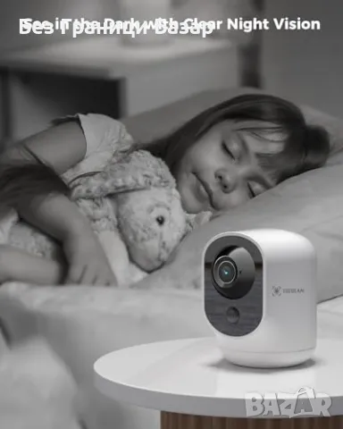 Нова смарт COCOCAM 2K камера с батерия, AI анализ, нощно виждане за дом, снимка 6 - IP камери - 48239276