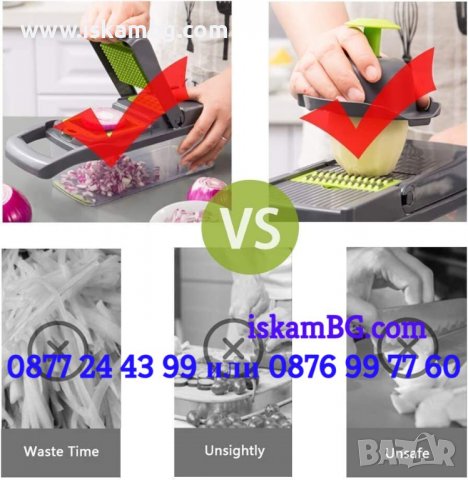 Кухненско ренде 14 в 1 с приставки и контейнер | Многофункционално ренде, 14 части - КОД  3758, снимка 15 - Аксесоари за кухня - 38172922