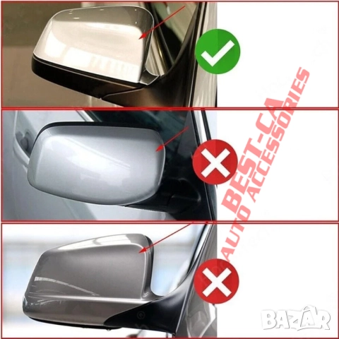 Капаци огледала със щипки черен гланц Batman Style за BMW F01 F02 F06 F07 F10 F11 F12 F13 pre-lci, снимка 5 - Аксесоари и консумативи - 52731753
