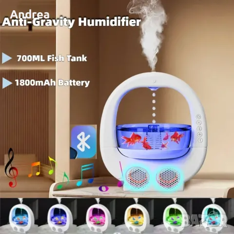 Овлажнител за въздух с Bluetooth високоговорител и ароматен дифузьор, снимка 3 - Овлажнители и пречистватели за въздух - 49115909