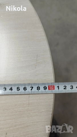 Офис маса с метални крака и рамка - елипсовидна  180/100/75см, снимка 5 - Работни маси и бюра - 52114549