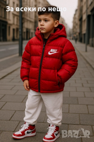 Nike Детско Червено Зимно Яке 3-4г 5-6г 9-10г 11-12г 15-16г Код Детски Находки30, снимка 2 - Детски якета и елеци - 52634491