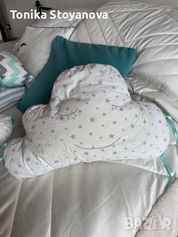 Обиколник / възглавници за детска кошара, снимка 6 - Спално бельо и завивки - 52561787