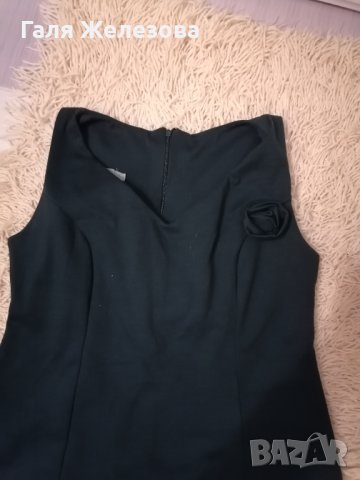 Зимна рокля в петролено зелено, снимка 3 - Рокли - 38586206