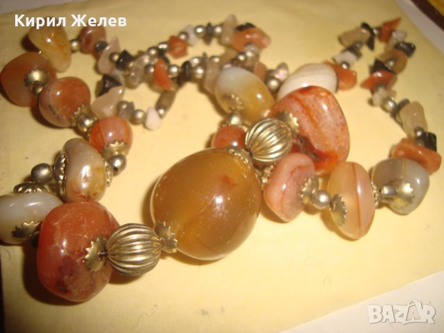 СКЪПОЦЕННО КОЛИЕ - ХАЛЦЕДОН МАЙСТОРСКА ЮВЕЛИРНА СТАРА ИЗРАБОТКА 20270, снимка 6 - Колиета, медальони, синджири - 33423157