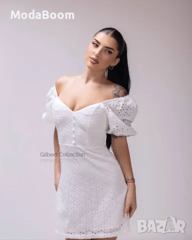 Бяла дамска рокля , снимка 3 - Рокли - 48712644