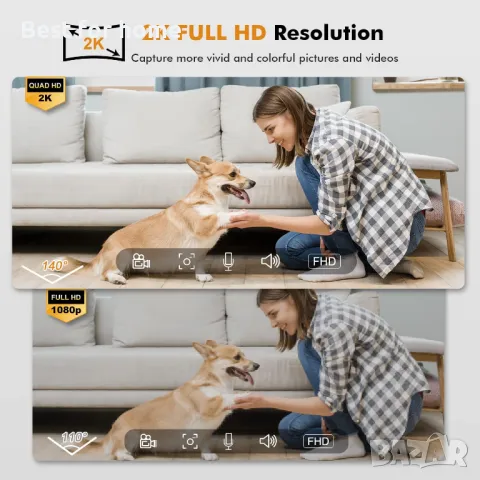 DIHOOM Външна акумулаторна камера с WiFi, снимка 4 - Комплекти за видеонаблюдение - 48927461