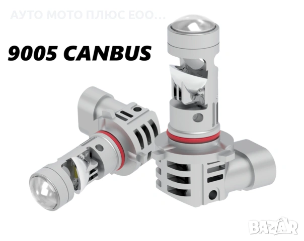 LED диодни крушки за фарове с Лупа - 9005 CANBUS, 12V, 40W, 12 400LM