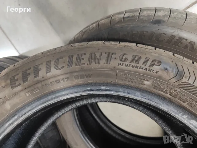 2бр.летни гуми 215/55/17 Goodyear, снимка 4 - Гуми и джанти - 50412336