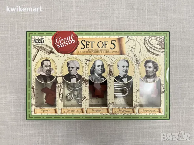 Комплект логически пъзели Professor Puzzle Great Minds - 5 бр., снимка 1