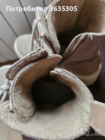 Боти от естествен велур и кожа със топъл хастар.Обути само веднъж, снимка 5 - Дамски боти - 52788141