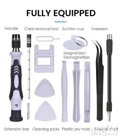 Комплект инструменти, отвертка, шестограм, торкс, снимка 2 - Отвертки - 48733682