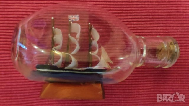 Стар сувенир кораб в бутилка. , снимка 4 - Колекции - 39563956