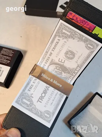 Луксозен немски кожен портфейл картодържач   Troika      4/5, снимка 7 - Портфейли, портмонета - 49064970