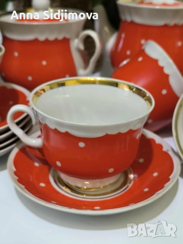 Руски порцелан сервиз за чай , снимка 2 - Сервизи - 52161955