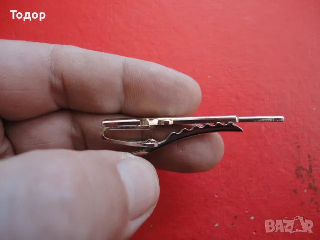 Уникална позлатена щипка за вратовръзка снайпер , снимка 5 - Други - 49606380