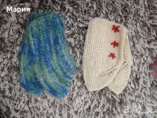 Нови дамски топли терлички ръчно плетиво от мохер и вълна, снимка 4 - Други - 28040973
