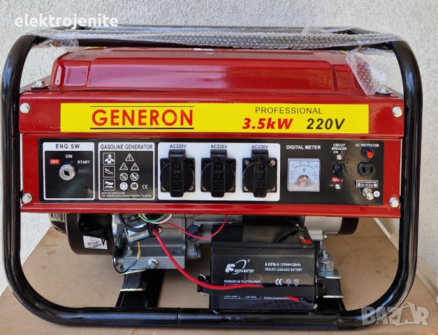 3.5 KW Генератор за ток монофазен с дисплей и ел старт - ТОП ЦЕНА!!, снимка 1 - Генератори - 34568270